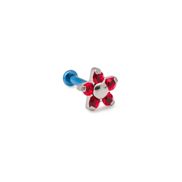 Tilum 18g16g Internally Threaded Titanium Jewel Flower Top Price Per 1 Tilum Vibrators