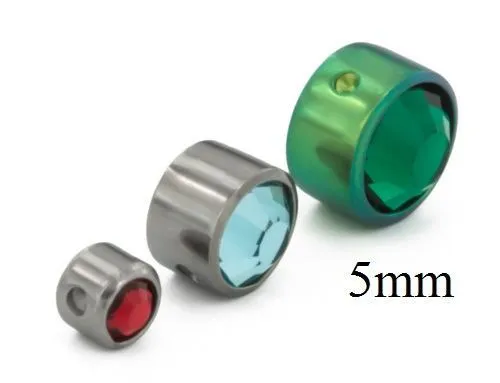 Tilum 5mm Titanium Captive Double Jeweled Disc Tilum Dildos