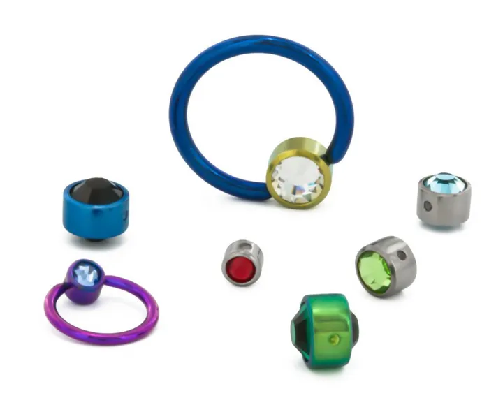 Tilum 5mm Titanium Captive Double Jeweled Disc Tilum Dildos