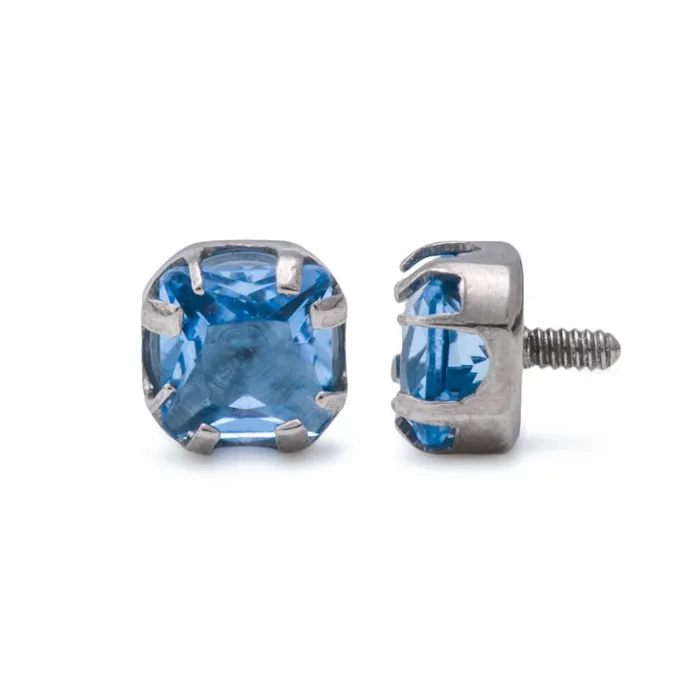 Tilum Anal Tilum 18g16g Internally Threaded Titanium Corner ProngSet Square Jewel Top 3mm Price Per 1 Tilum Anal Tilum 18g16g Internally Threaded Titanium Corner ProngSet Square Jewel Top 3mm Price Per 1