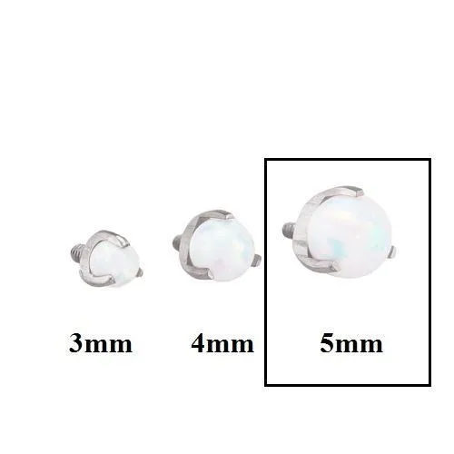 Tilum Male Sex Toys Tilum 14g12g Internal 5mm ProngSet Opal Ball Price Per 1