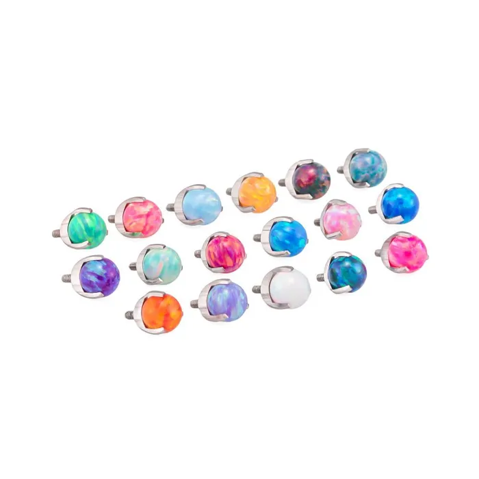 Tilum Male Sex Toys Tilum 14g12g Internal 5mm ProngSet Opal Ball Price Per 1