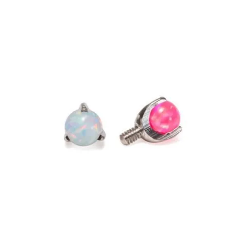 Tilum Male Sex Toys Tilum 14g12g Internal 5mm ProngSet Opal Ball Price Per 1