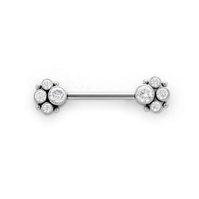Tilum Tilum 14g 916 Jeweled Paw Print Titanium Threadless Nipple Barbell Nipple Clitoral Toys Tilum Tilum 14g 916 Jeweled Paw Print Titanium Threadless Nipple Barbell Nipple Clitoral Toys