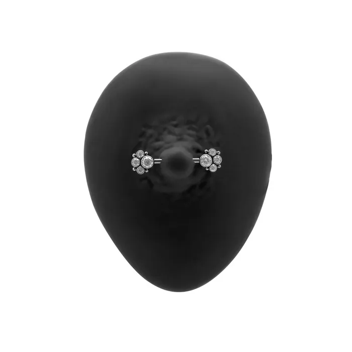 Tilum Tilum 14g 916 Jeweled Paw Print Titanium Threadless Nipple Barbell Nipple Clitoral Toys