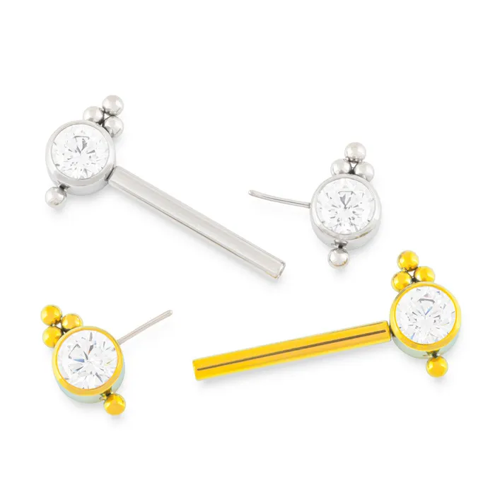Tilum Tilum 14g 916 Threadless Beaded Jewel Titanium Nipple Barbell Price Per 1 Female Sex Toys