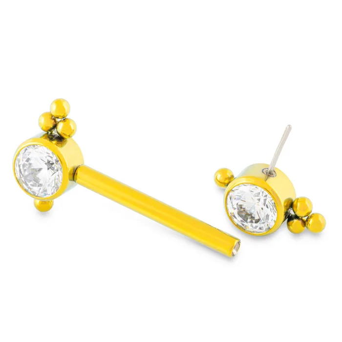 Tilum Tilum 14g 916 Threadless Beaded Jewel Titanium Nipple Barbell Price Per 1 Female Sex Toys