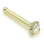 Tilum Tilum 18g 2mm Real Diamond Yellow Gold Nose Bone Dildos