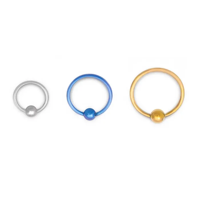 Tilum Tilum 20g Annealed Titanium Fixed Bead Ring Price Per 1 Male Sex Toys
