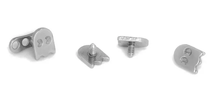 Tilum Vibrators Tilum 14g 12g Internally Threaded Titanium WideEyed Ghost Top Price Per 1