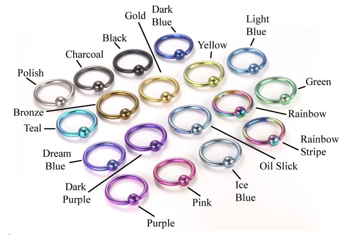 Tilum Vibrators Tilum 14g 12g Internally Threaded Titanium WideEyed Ghost Top Price Per 1