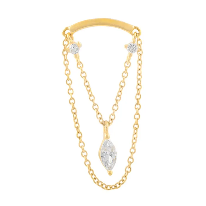 Tilum Vibrators Tilum 14kt Yellow Gold Hidden Helix Threadless Top Price Per 1