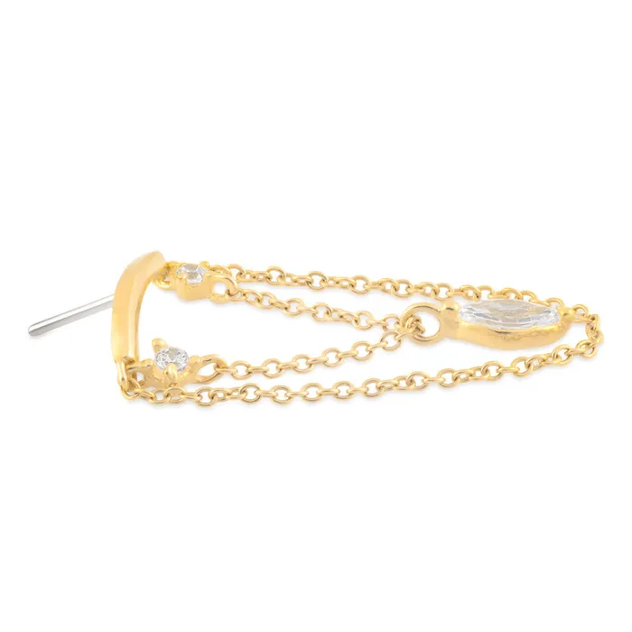 Tilum Vibrators Tilum 14kt Yellow Gold Hidden Helix Threadless Top Price Per 1
