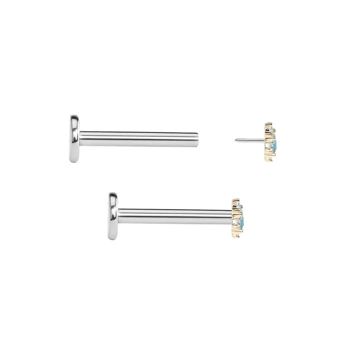 Tilum Vibrators Tilum 14kt Yellow Gold Royal Baguette Threadless Top Price Per 1