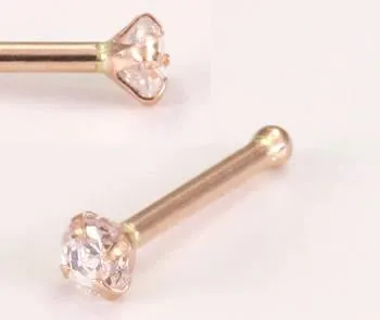 Tilum Vibrators Tilum 20g Rose Gold Crystal Jewel Nose Bone