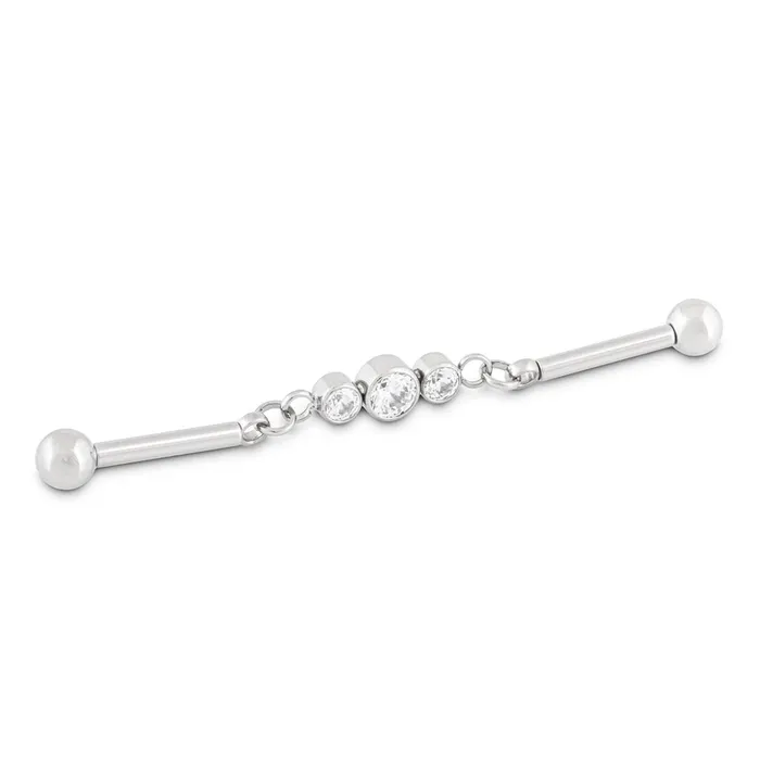 Tilum Vibrators Tilum Threadless 14g 112 Chain Link Triple Jewel Titanium Industrial Barbell Price Per 1 Tilum Vibrators Tilum Threadless 14g 112 Chain Link Triple Jewel Titanium Industrial Barbell Price Per 1