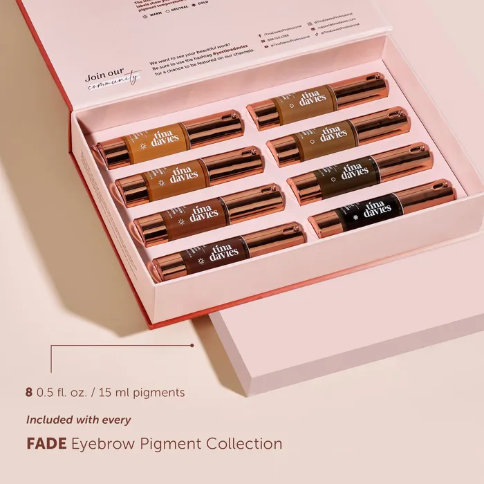 Tina Davies Vibrators Tina Davies FADE Eyebrow Pigment Collection 8 12oz Bottles