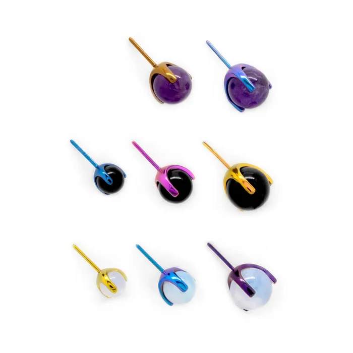 Titanium Threadless Top Pick Color and Size Price Per 1 Painful Pleasures Male Sex Toys