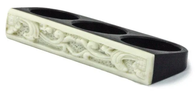 Triple Finger Ring with Bone Inlay Elementals Organics Male Sex Toys Triple Finger Ring with Bone Inlay Elementals Organics Male Sex Toys