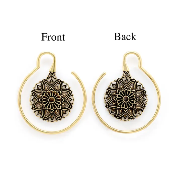 Vibrators 10g Mandala Brass Hanger Earrings Price Per 2 Painful Pleasures
