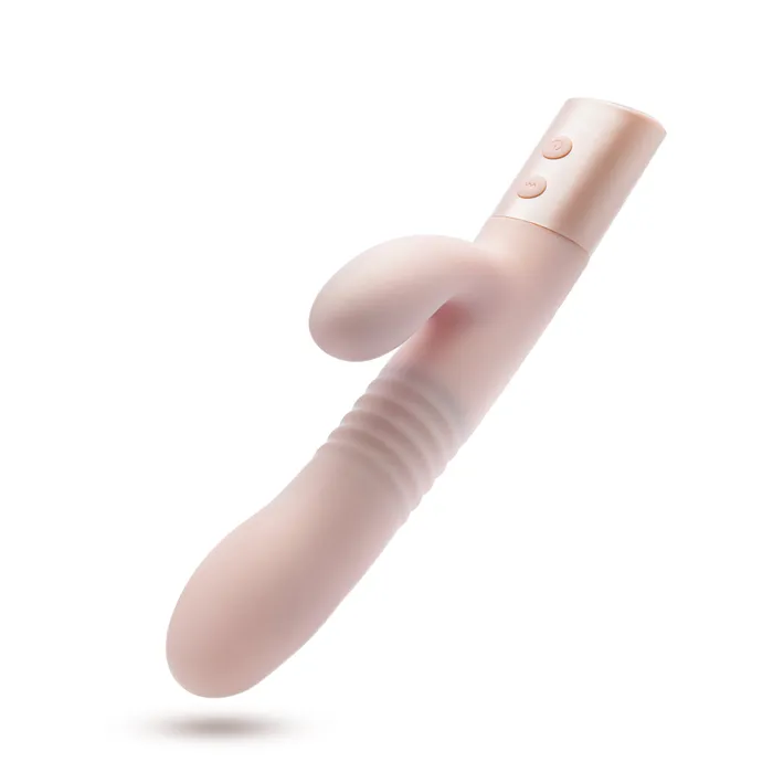 Vibrators Blush Fraya Thrusting Shaft Powerful Rabbit Vibrator Pale Pink