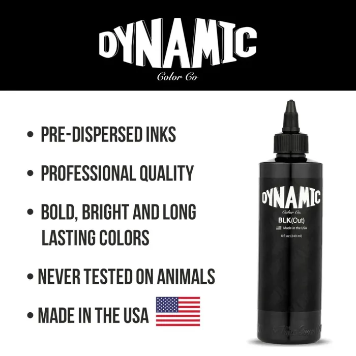 Vibrators Dynamic BLKout Dynamic Tattoo Ink 8oz Bottle