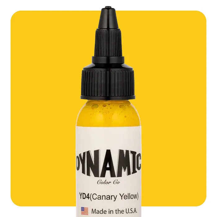 Vibrators Dynamic Canary Yellow Tattoo Ink 1oz Bottle Dynamic