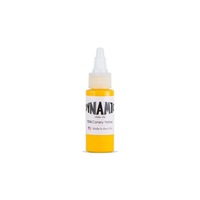 Vibrators Dynamic Canary Yellow Tattoo Ink 1oz Bottle Dynamic