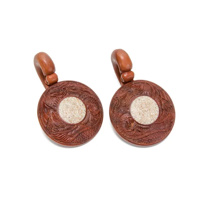 Vibrators Elementals Organics Saba Wood and Crushed Marble Dragon Mirror Hanger Price Per 1 Vibrators Elementals Organics Saba Wood and Crushed Marble Dragon Mirror Hanger Price Per 1
