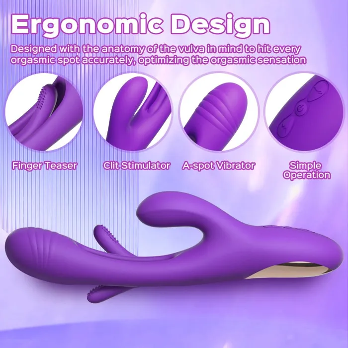 Vibrators Honey Play Box Bora GSpot Tapping Rabbit Vibrator Purple