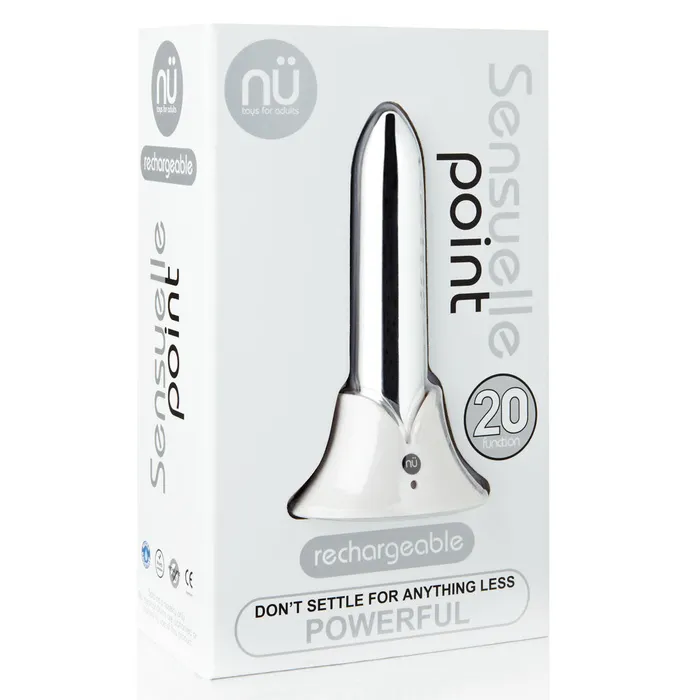 Vibrators NU Sensuelle Sensuelle Point 20 Function Bullet Vibrator Silver