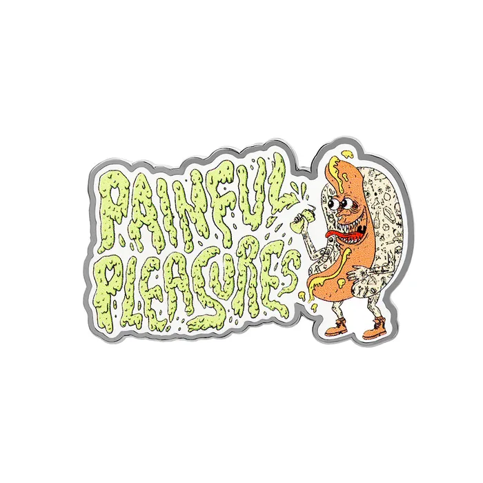 Vibrators PainfulPleasures Hot Dog Enamel Pin Price Per 1 Painful Pleasures