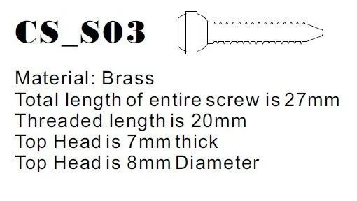 Vibrators Precision Short Copper Contact Screw M4 Metric Version 3