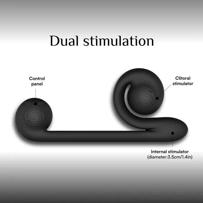 Vibrators Snail Vibe The Snail Ultra Powerful 2 Motor Dual Stimulating Vibrator Black