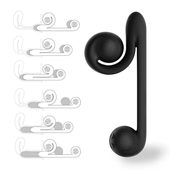Vibrators Snail Vibe The Snail Ultra Powerful 2 Motor Dual Stimulating Vibrator Black