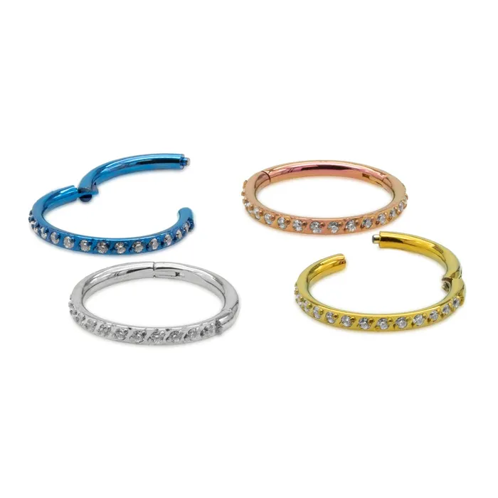 Vibrators Tilum 18g Jeweled Curve Titanium Clicker Price Per 1 Tilum