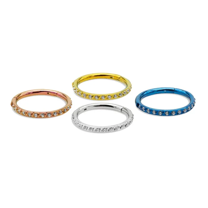 Vibrators Tilum 18g Jeweled Curve Titanium Clicker Price Per 1 Tilum