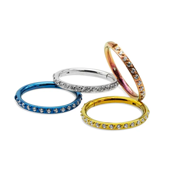 Vibrators Tilum 18g Jeweled Curve Titanium Clicker Price Per 1 Tilum