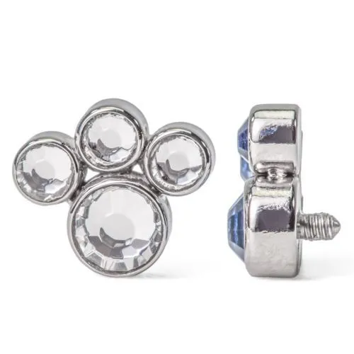Vibrators Tilum Tilum 14g12g Internally Threaded Jewel Paw Print Cluster Top Price Per 1