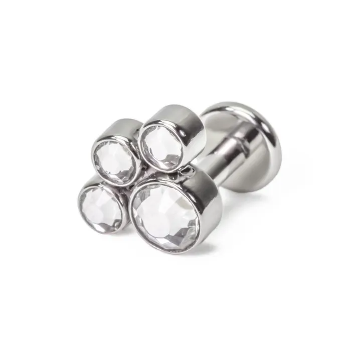 Vibrators Tilum Tilum 14g12g Internally Threaded Jewel Paw Print Cluster Top Price Per 1