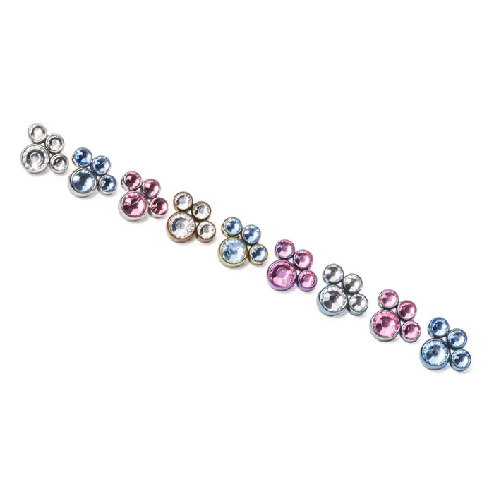 Vibrators Tilum Tilum 14g12g Internally Threaded Jewel Paw Print Cluster Top Price Per 1