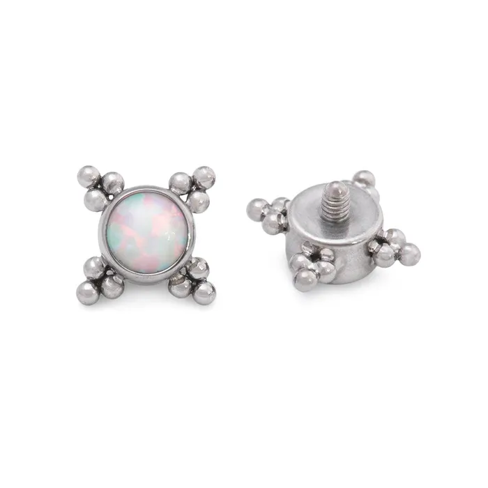 Vibrators Tilum Tilum 14g12g Internally Threaded Micron Bead Cluster Opal Titanium Top Price Per 1 Vibrators Tilum Tilum 14g12g Internally Threaded Micron Bead Cluster Opal Titanium Top Price Per 1