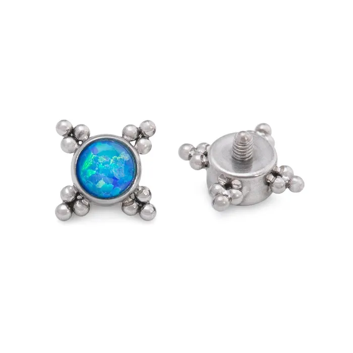 Vibrators Tilum Tilum 14g12g Internally Threaded Micron Bead Cluster Opal Titanium Top Price Per 1