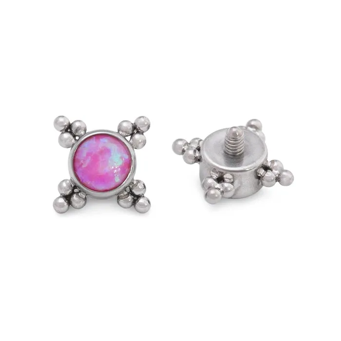 Vibrators Tilum Tilum 14g12g Internally Threaded Micron Bead Cluster Opal Titanium Top Price Per 1