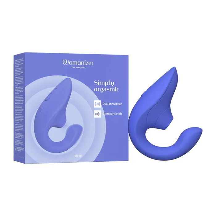 Vibrators Womanizer Womanizer Blend Pleasure Air Clitoral GSpot Rabbit Blue