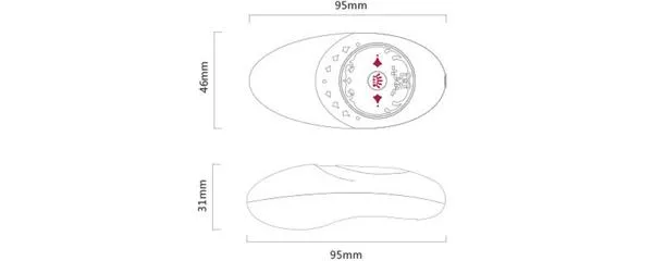 Vibrators ZALO USA Jeanne Rechargeable Personal Massager Bright Red ZALO USA