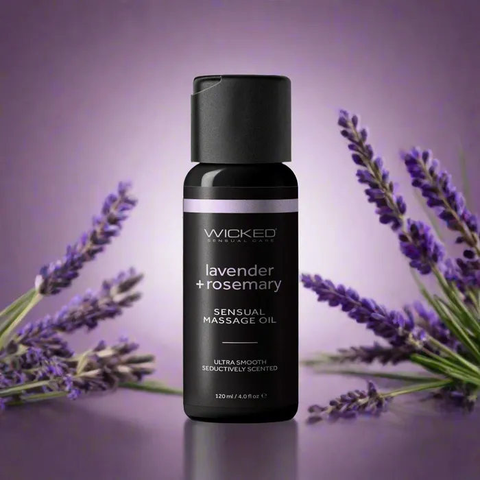 Wicked Lubes Couples Wicked Lavender Rosemary Sensual Massage Oil 4 oz