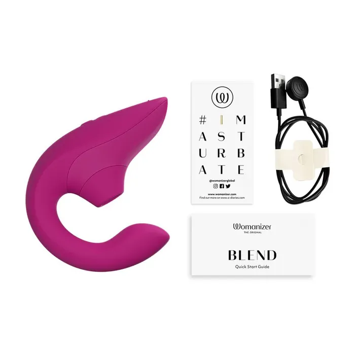 Womanizer Blend Pleasure Air Clitoral GSpot Rabbit Pink Womanizer Vibrators