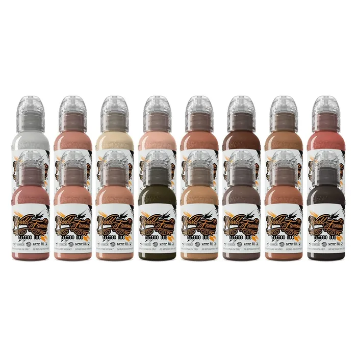 World Famous Anal Pink Ribbon Set World Famous Tattoo Ink Pick Size